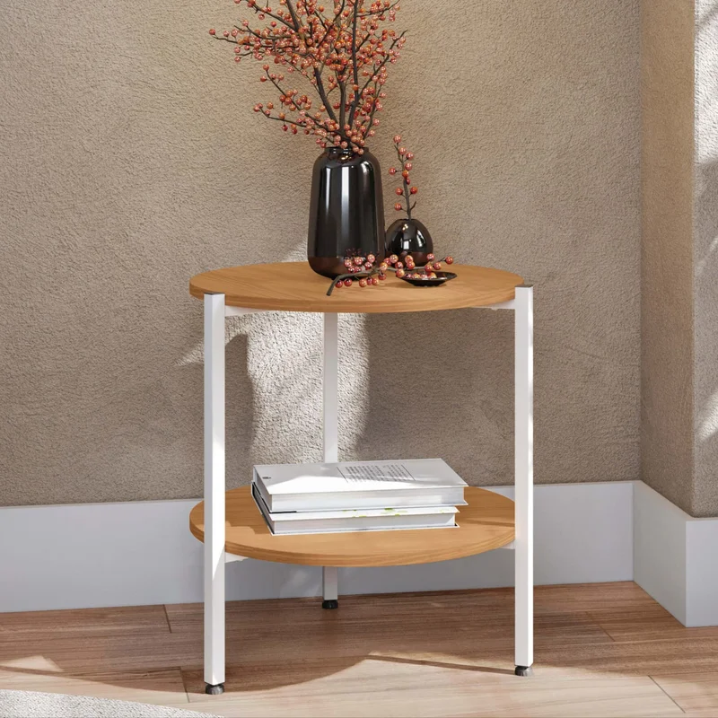 MESA ESQUINERA LINEA INDUSTRIAL HIERRO en Madera natural - Mesas de living, Uruguay | Balton, vista 7