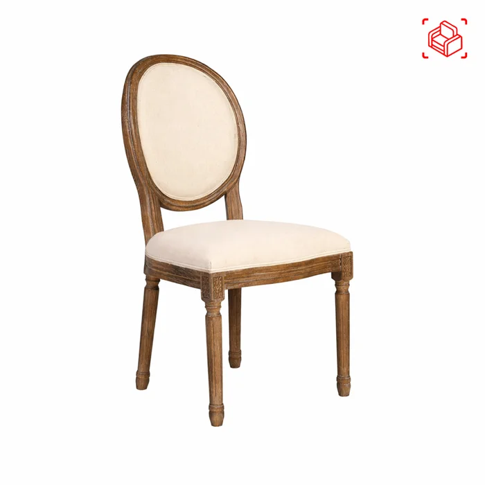 Silla De Comedor Madera Natural-beige Estilo Luis Xv en Madera natural - Sillas, Uruguay | Divino, vista 5