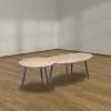 Juego De Mesa De Centro Mesa De Apoyo Patas De Metal Living en MARRON/NEGRO - Mesas de living, Uruguay | Soy Hogar, vista 3 de 4