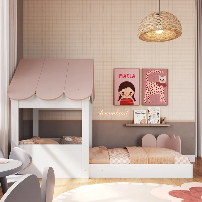 Cama Gretel – Rosado - Dormitorio, Uruguay | RM Muebles y Deco, vista 2