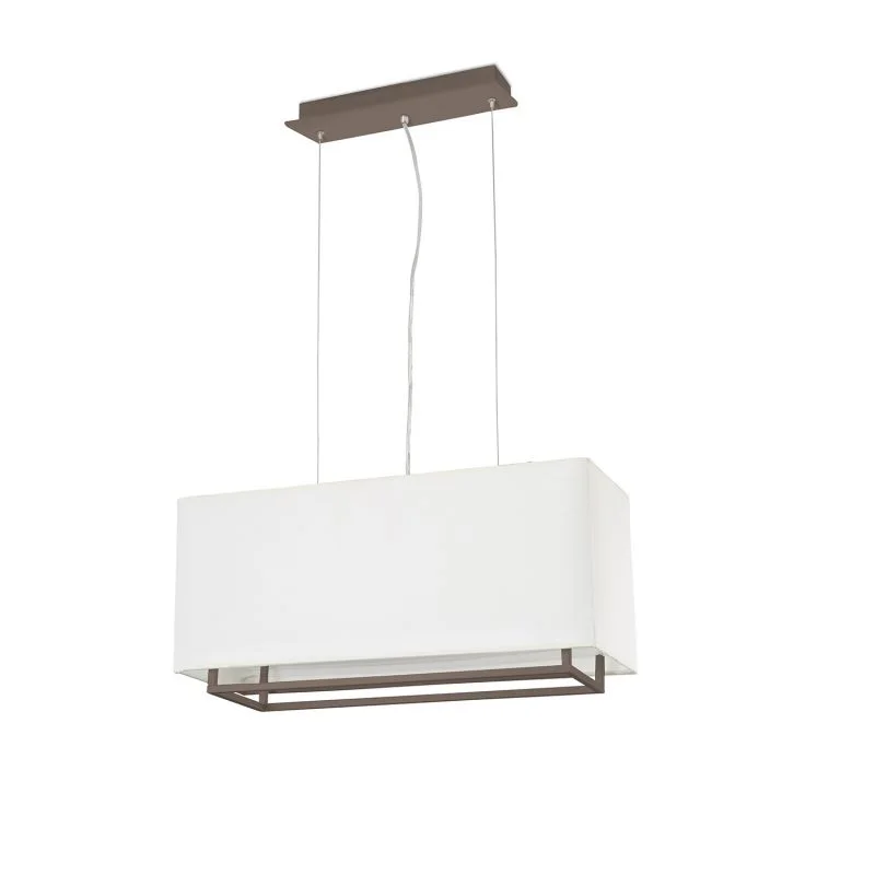 Colgante rectangular blanca con armazón en Blanco - Lámparas colgantes, Uruguay | La Perla, vista 3