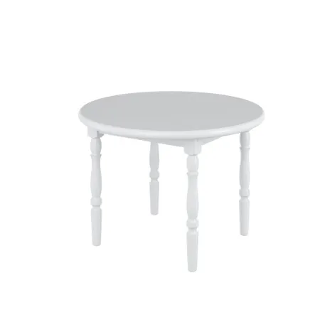Mesa redonda 105x76 Linea Parma - Blanco en Blanco - Mesas de comedor, Uruguay | La Cueva Muebles