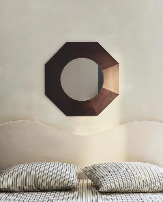 ESPEJO MARCO OCTOGONAL en Madera natural - Espejos, Uruguay | Zara Home