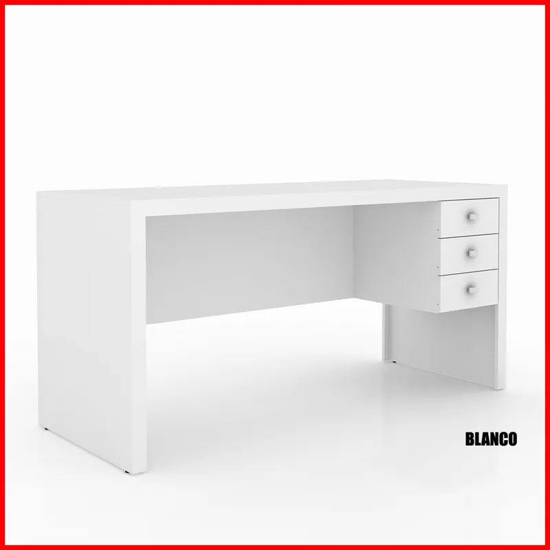 Escritorio con cajones – ME 4113 en Blanco - Escritorios y sillas de escritorio, Uruguay | Punto Unión