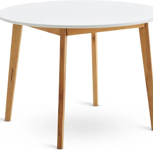 Mesa de comedor JEGIND Ø105 blanco/natural en Blanco/natural - Mesas de comedor, Uruguay | JYSK