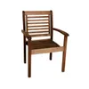 Silla Apilable con Brazos - Milano - Nogueira en Marrón - Muebles para el exterior, Uruguay | Rústico Hogar, vista 1 de 2
