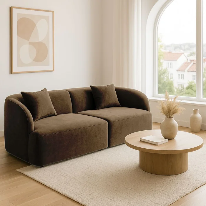 Sillón MOCA MARRÓN 3 CUERPOS en Marrón - Sillones y sofás, Uruguay | Viasono, vista 2