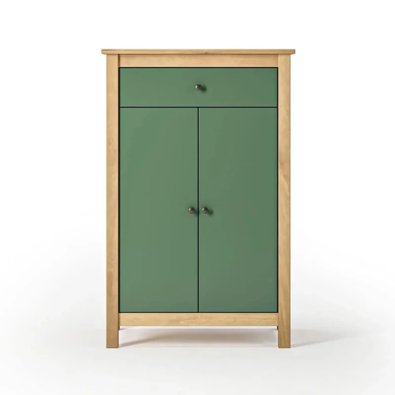 Zapatera 2 Puertas 1 Cajón - Línea Maden - Verde en Blanco - Aparadores y recibidores, Uruguay | Ecowood, vista 4