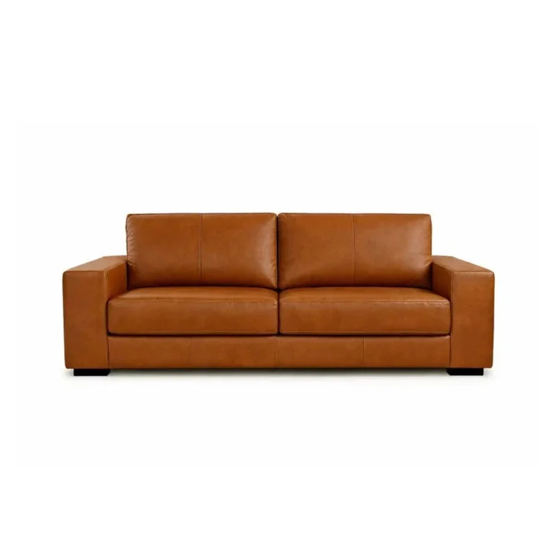 Sillón 3 cuerpos Como - 100% Cuero - Camel en Marrón - Sillones y sofás, Uruguay | Ecowood, vista 4