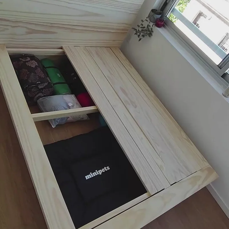 Cama Japonesa en Madera natural - Dormitorio, Uruguay | Tree House Deco, vista 8