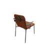 Silla con apoyabrazos - Tapizada en tela terracota, patas metal con detalle de circulo de madera. en Rojo - Sillas, Uruguay | Champagne Home, vista 5 de 5
