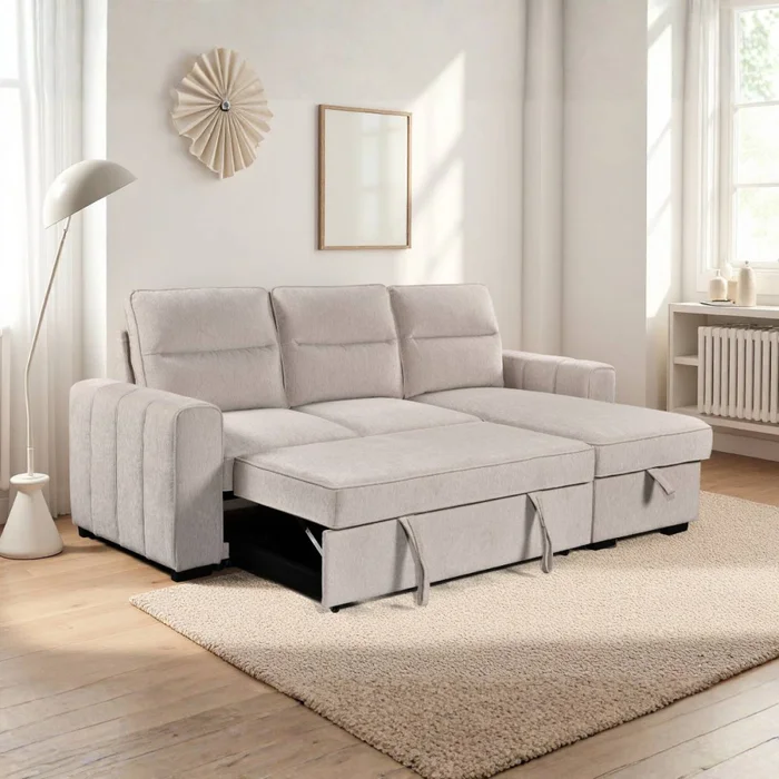 Rinconera Saona - Chaise intercambiable - Tela Microfibra - 120 (Beige) en Beige - Sillones y sofás, Uruguay | NYR, vista 2