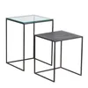 Masa Auxiliar De Living Metal-vidrio-y-madera Gris Silver Plata en Negro - Mesas de living, Uruguay | Divino, vista 2 de 5