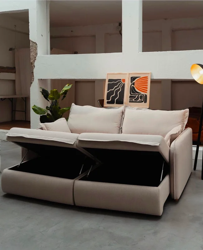 Sofá Petrópolis 3 Cuerpos (210cm) EASY CLEAN – Beige en Beige - Sillones y sofás, Uruguay | Berna home, vista 3