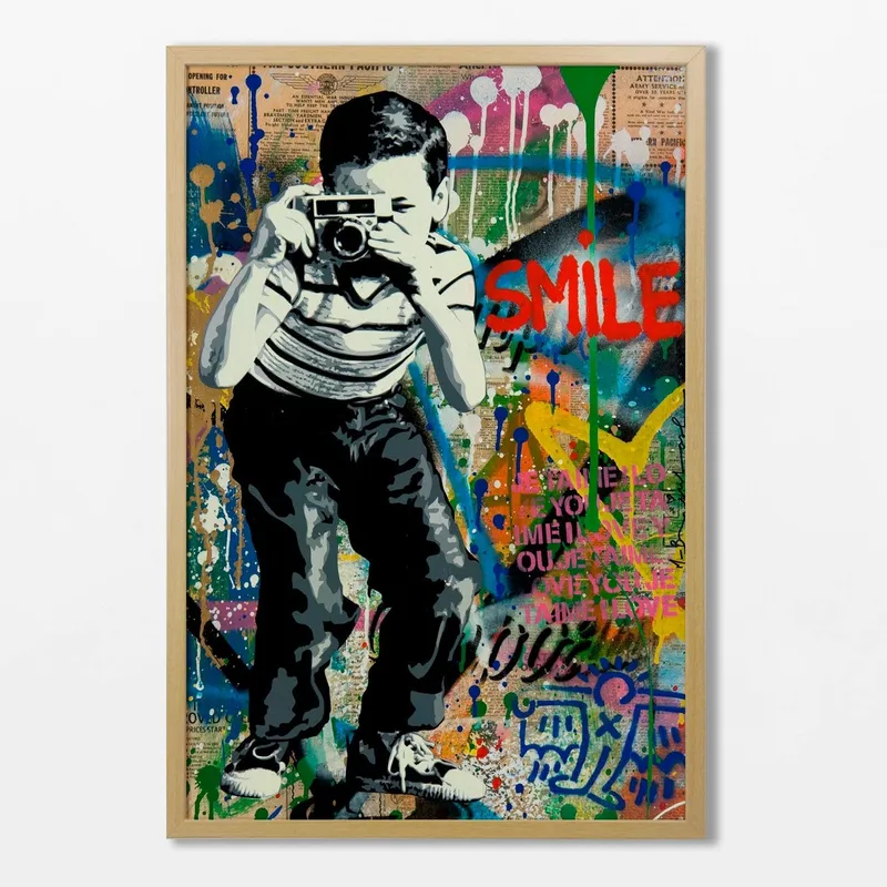 Banksy Grafitti N.04 en Multicolor - Láminas, Uruguay | La Cuadrería