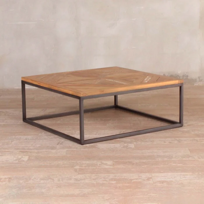 Mesa Ratona Madera-y-metal Natural-beige Dominique Natural en Madera natural - Mesas de living, Uruguay | Divino, vista 3