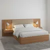 Respaldo Queen tapizado con mesa de luz Liam - Moderna - Marrón en Beige - Respaldos de cama, Uruguay | Rústico Hogar, vista 2 de 2