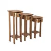 Juego 3 Pedestales Linea Rustica Nogal en Marrón - Muebles para TV, Uruguay | Albanés, vista 2 de 2