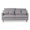 Sofá Realeza - Tela Microfibra - 2 cuerpos - 12074 (Ceniza) en Gris - Sillones y sofás, Uruguay | NYR, vista 2 de 6