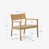 Butaca Yalia de madera maciza roble FSC 100% - acabado natural y asiento de cuerda de papel en Madera natural - Butacas, banquetas y puffs, Uruguay | Kavehome, vista 9 de 9