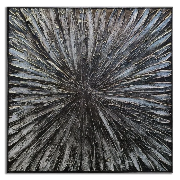 CUADRO CANVAS 60x60cm MARCO PINTURA FLOR GRANDE - Decoración de pared, Uruguay | Decohogar, vista 2