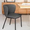 Silla Ciselia de borreguito negro y acero negro en Negro - Sillas, Uruguay | Kavehome, vista 2 de 8