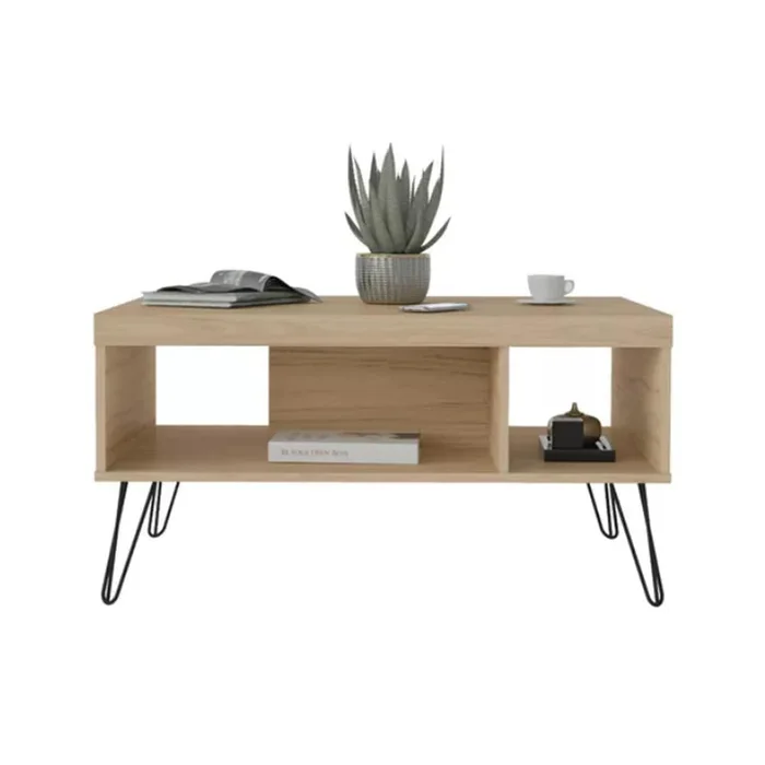 Mesa De Living Mesa Ratona Diseño Elegante Moderno Marron en Marrón - Mesas de living, Uruguay | Lais Muebles