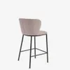 Taburete Ciselia de chenilla - marrón claro y patas de acero con acabado negro altura 65 cm en Marrón - Butacas, banquetas y puffs, Uruguay | Kavehome, vista 7 de 9