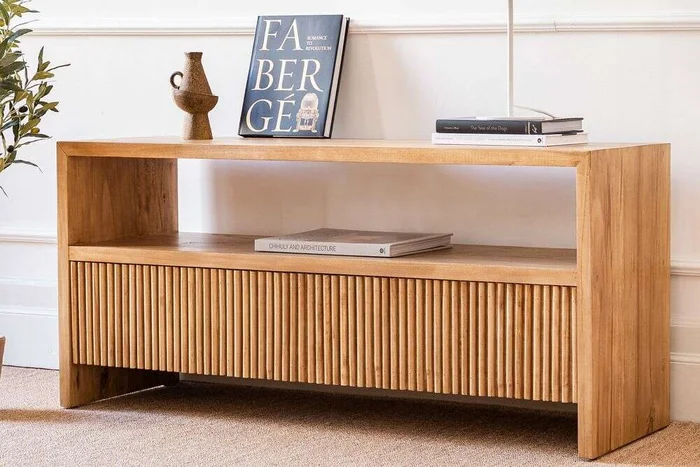 RACK STUDIO NATURAL- 1.40 MTS en Madera natural - Muebles para TV, Uruguay | La Iberica