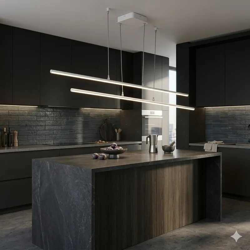 Colgante led lineal doble color blanco 36w Dimerizable en Blanco - Lámparas colgantes, Uruguay | Iluminica