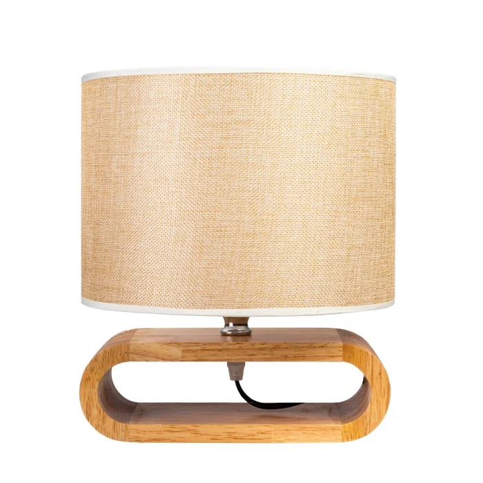 Lámpara De Mesa A410 Natural/beige Madera Y Poliester A410 en Madera natural - Lámparas de mesa, Uruguay | Divino