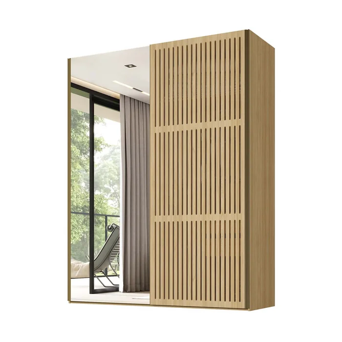 Placard Nilo 2 Puertas Mdf Natural-beige C/zapatera en Madera natural - Roperos y placares, Uruguay | Divino, vista 4