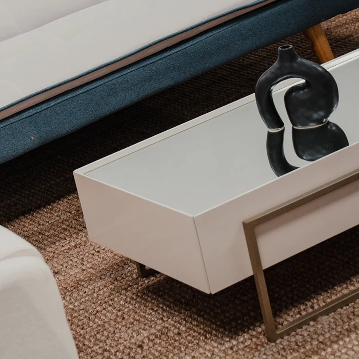Mesa de Living Vidrio y Metal - Línea París - Verde - Mesas de living, Uruguay | Ecowood, vista 3