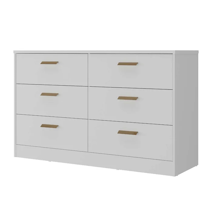 Cómoda 6 Cajones Mdf Blanco Venetto Ii en Blanco - Cómodas, Uruguay | Divino, vista 2