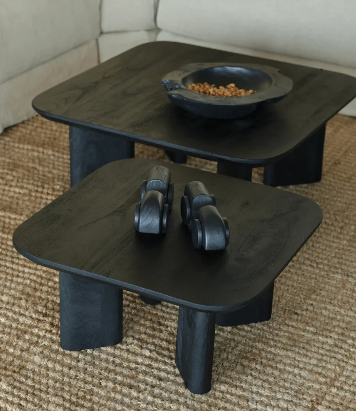 MESA LIVING JULIETA CUADRADA MADERA NEGRA en Negro - Mesas de living, Uruguay | Más Infinito Casa, vista 3