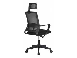 Silla ejecutiva Mesh Apoya cabeza Base Cromada en Negro - Sillas de escritorio, Uruguay | Quesal, vista 3