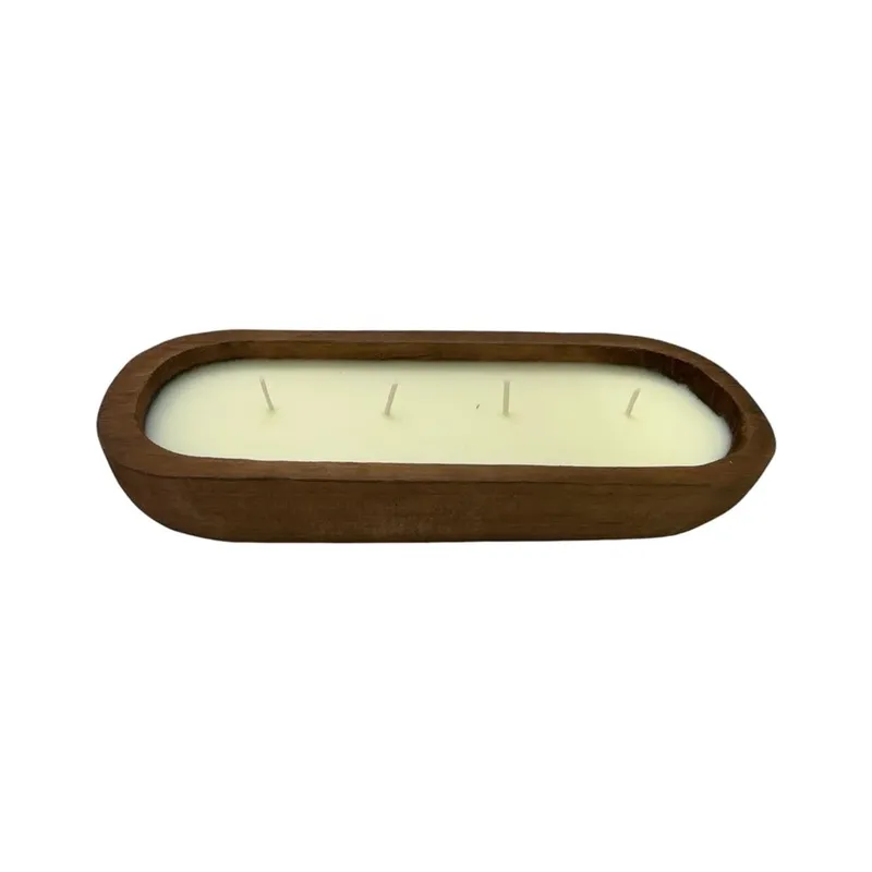 VELA EN MADERA 10x25CM NATURAL en Madera natural - Velas y Portavelas, Uruguay | Decohogar