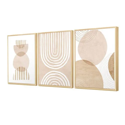 Kit 3 Cuadros - Abstracto Crudo - 30 × 40 - Decoración de pared, Uruguay | Berna home
