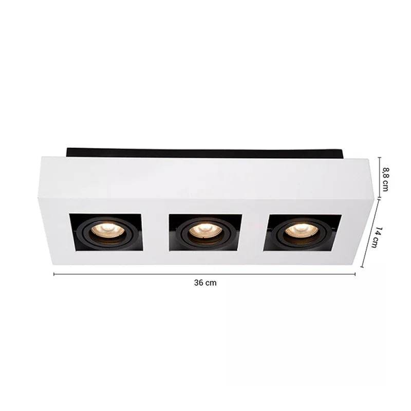 Lámpara de Techo Walle 3 Blanco en Blanco - Lámparas colgantes, Uruguay | Serlux, vista 5