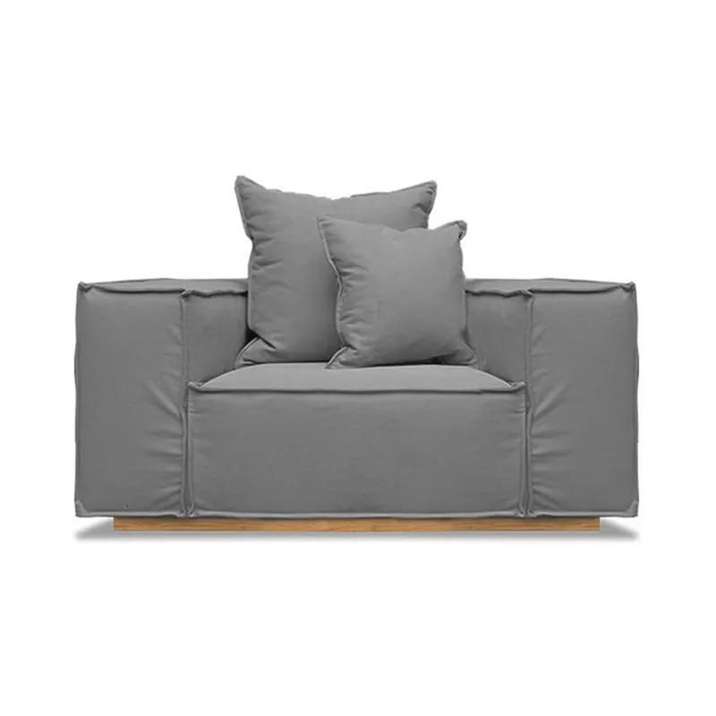 Sillón Luciana 1 cuerpo - Gris en Gris - Sillones y sofás, Uruguay | Samic