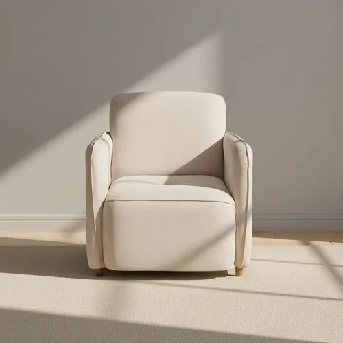 Butaca Madera-y-tela Natural-beige Zurich Beige en Beige - Sillones y sofás, Uruguay | Divino