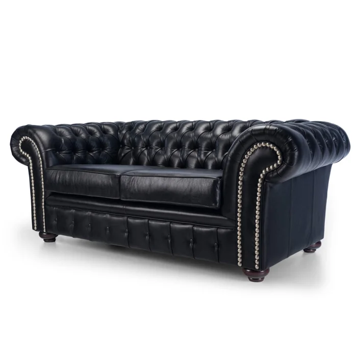 Sofá Chesterfield Divo - Cuero Natural - 2 cuerpos - A fabricar en Marrón - Sillones y sofás, Uruguay | NYR, vista 3