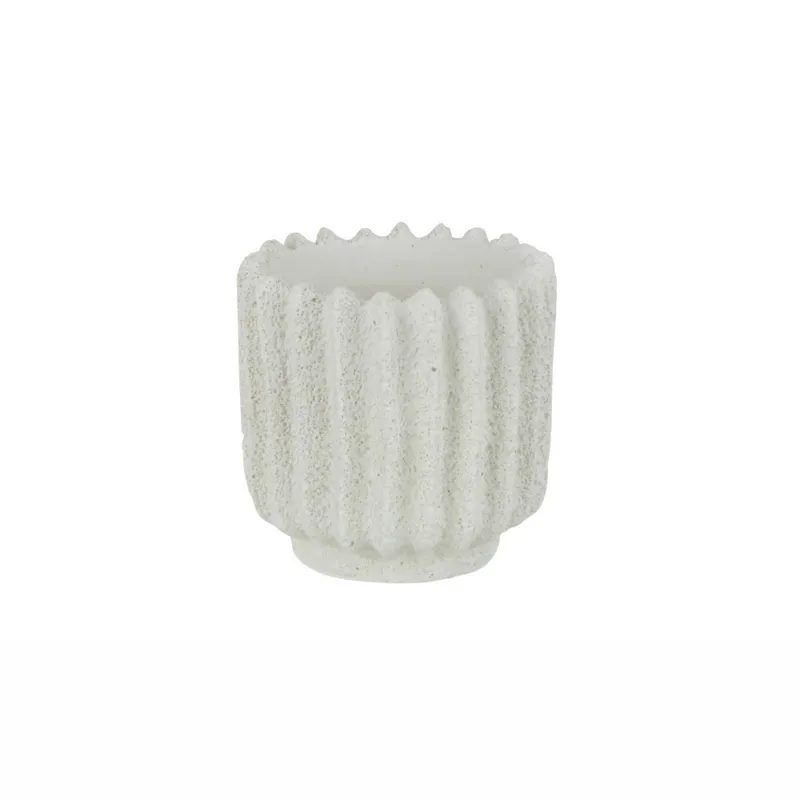 Maceta Small Cemento Blanco Finni en Blanco - Jarrones, Uruguay | Divino