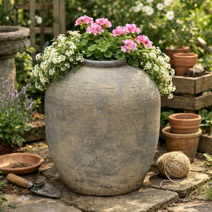Maceta CORSICA GRIS en Gris - Decoración, Uruguay | Viasono