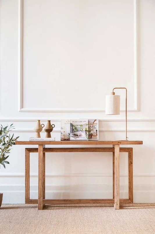 MESA DE ARRIMO / CONSOLA GEO - OLMO - 1.40 MTS en Madera natural - Bibliotecas, Uruguay | La Iberica, vista 5