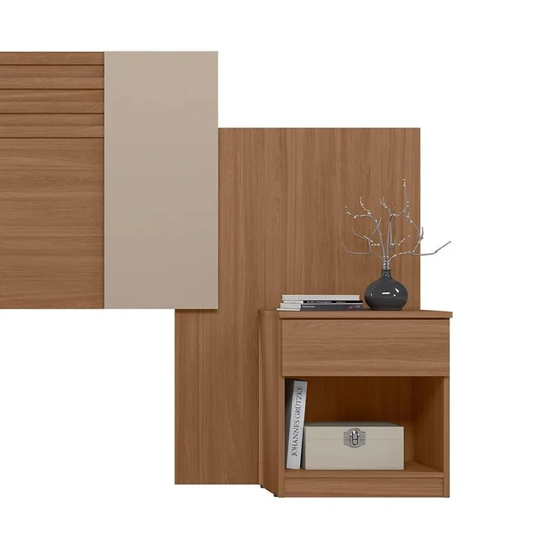 Respaldo Cabecera 2 Plazas Con Mesas De Luz 1 Cajon en CARVALHO FENDI - Respaldos de cama, Uruguay | Soy Hogar, vista 4