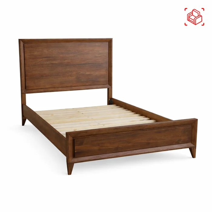 Cama Queen Madera Marron Millenium en Marrón - Dormitorio, Uruguay | Divino, vista 4