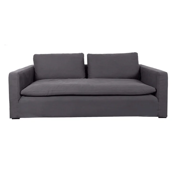 Sofá 3 Cuerpos Tela Gris Nunu Gris Osc en Gris - Sillones y sofás, Uruguay | Divino, vista 3
