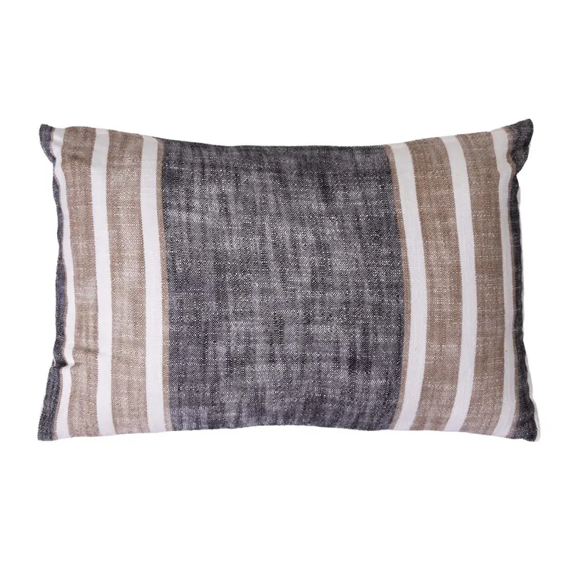 Almohadón Algodon Gris Coonor Rayas Grisoscu en Gris - Textiles, Uruguay | Divino