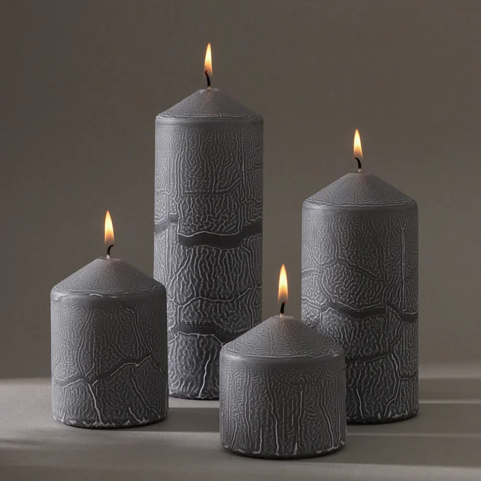 Vela Gris Estampada - Velas y Portavelas, Uruguay | Tiendas Montevideo